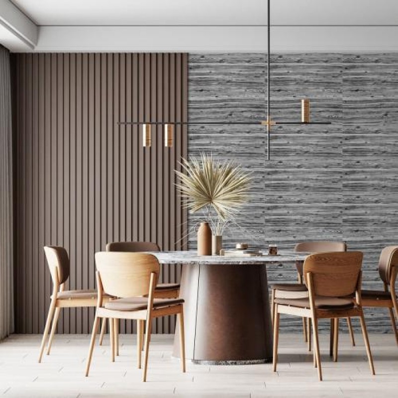 Самоклеюча 3D панель під дерево кольору зебри Sticker Wall 20000х700х3мм