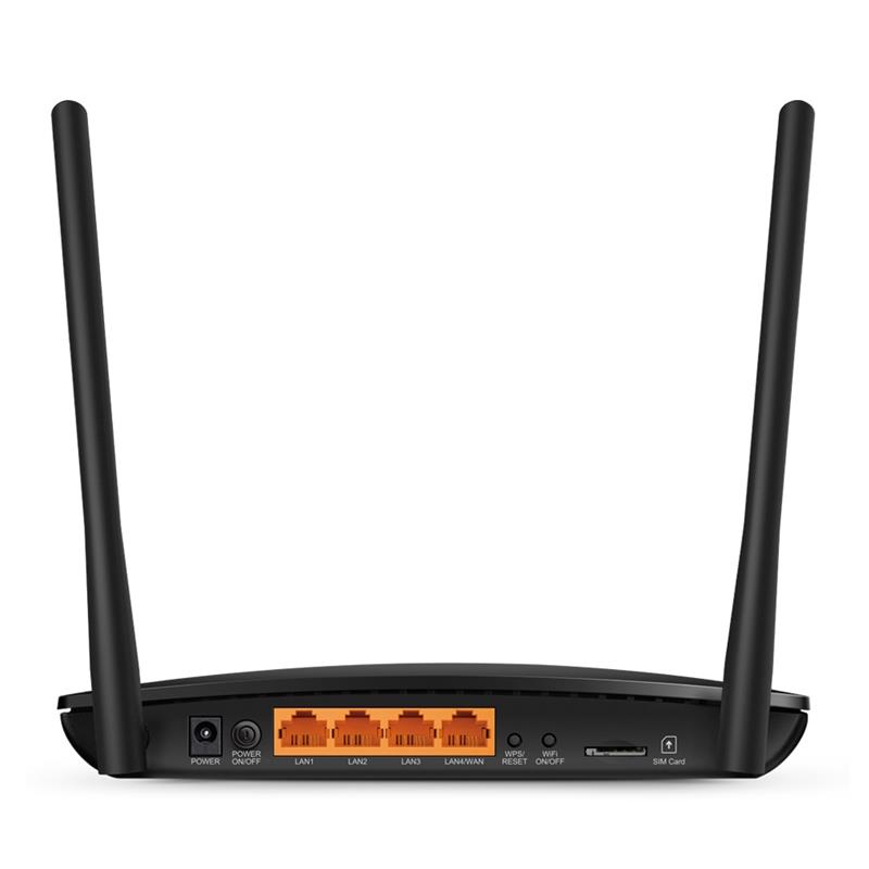 Бездротовий маршрутизатор TP-LINK Archer MR200 (AC750, 1xFE Wan, 4xFE LAN, 1xSimCardSlot, 2 антени LTE, 3 антени)