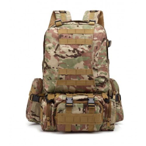 Тактичний великий рюкзак з підсумками TacticBag 45-55 л Камуфляж (1628818710) Тактичний великий рюкзак з підсумками TacticBag 45-55 л Камуфляж (1628818710)