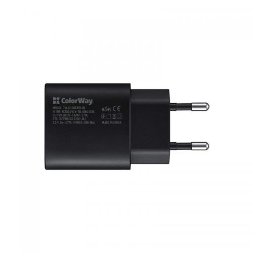 Зарядний пристрій ColorWay Power Delivery Port PPS Black (CW-CHS033PD-BK) Зарядний пристрій ColorWay Power Delivery Port PPS Black (CW-CHS033PD-BK)