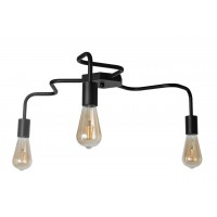 Люстра лофт MSK Electric Laminari стельова на три лампи NL 17503-3 BK