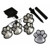 Вуличний автономний світильник на сонячній батареї LED Solar Paw Print Lights DL49 із захистом від вологи As-seen-on-tv Чорний
