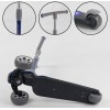 Самокат триколісний Best Scooter складане алюмінієве кермо, 3 колеса PU зі світлом Black/Blue (102024)