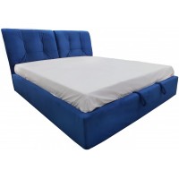 Ліжко двоспальне BNB Gold Premium 140 х 190 см Simple З додатковою металевою цільнозварною рамою Синій