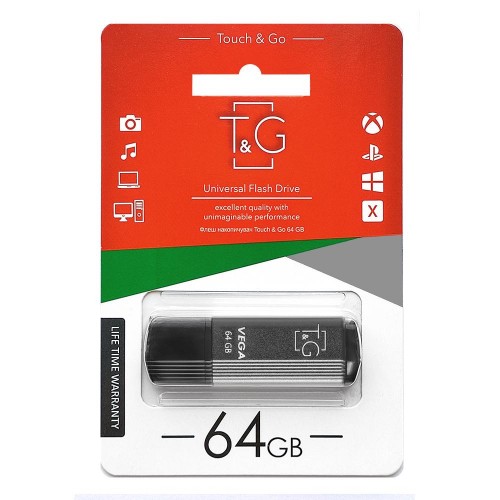 Флеш-накопичувач USB 64GB T&G 121 Vega Series Grey (TG121-64GBGY) в інтернет супермаркеті PbayMarket!