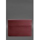 Шкіряний чохол-конверт на магнітах для MacBook 13 Бордовий Crazy Horse BlankNote