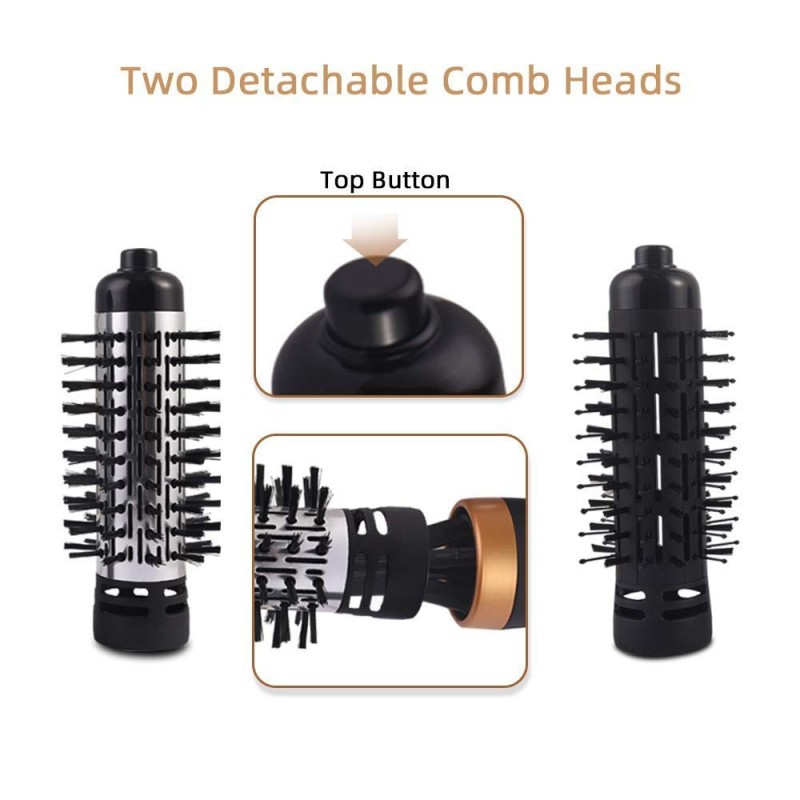 Фен щітка мультистайлер для волосся 2 в 1 DSP 50046 Чорний