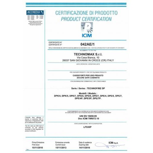 Сейф вогневзломостійкий Technomax DPE/7 Сейф вогневзломостійкий Technomax DPE/7
