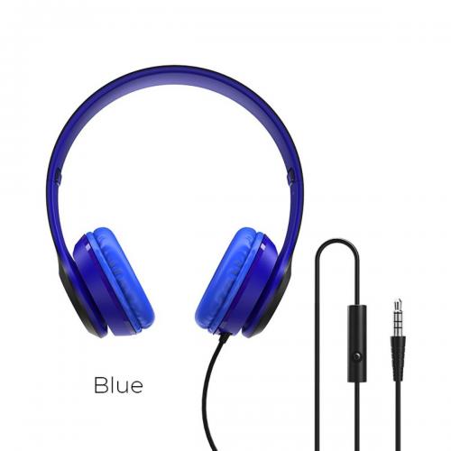 Навушники Borofone BO5 Star sound wired Blue