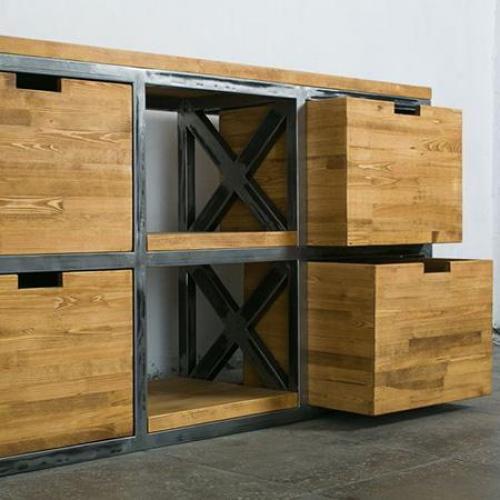 Комод у стилі Loft NS-267 1030x1500x450 мм Черный в інтернет супермаркеті PbayMarket!