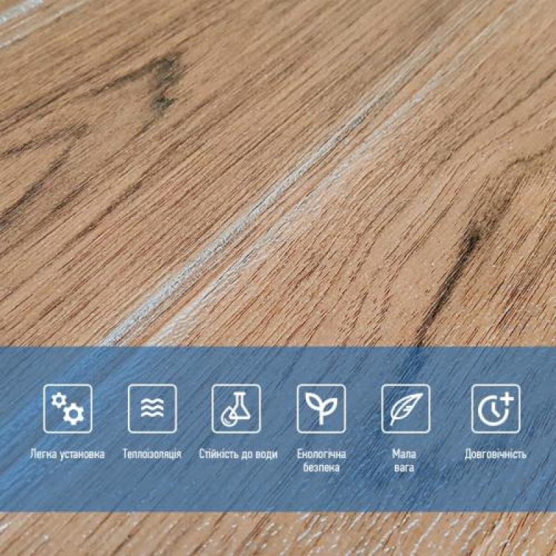 Самоклеюча 3D панель під світлий дуб Sticker Wall 2800х700х3мм