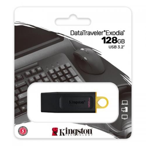 Флеш-накопичувач USB3.2 128GB Kingston DataTraveler Exodia Black/Yellow (DTX/128GB) в інтернет супермаркеті PbayMarket!