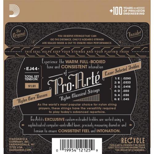 Струни для класичної гітари D'Addario EJ44 Classic Silverplated Wound Nylon Extra Hard Tension
