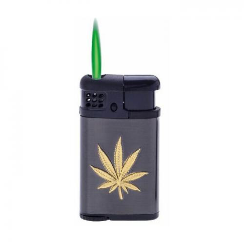 Запальничка Champ п'єзо Gold/silver canabis leave (40402300) Запальничка Champ п'єзо Gold/silver canabis leave (40402300)