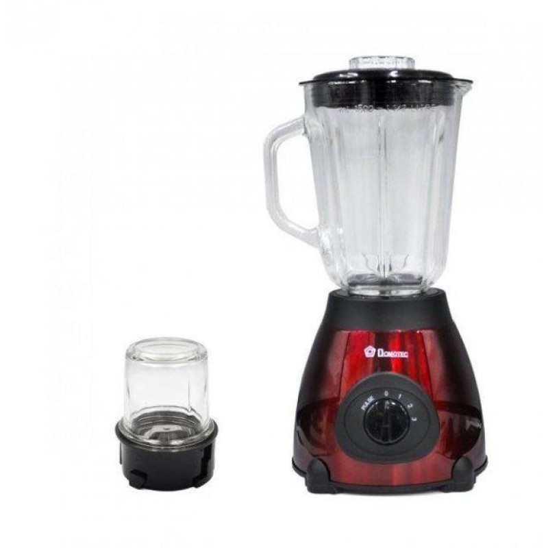 Блендер стаціонарний Domotec MS-6611 з кавомолкою 2в1 1.5L 1000W Red (3_02327)