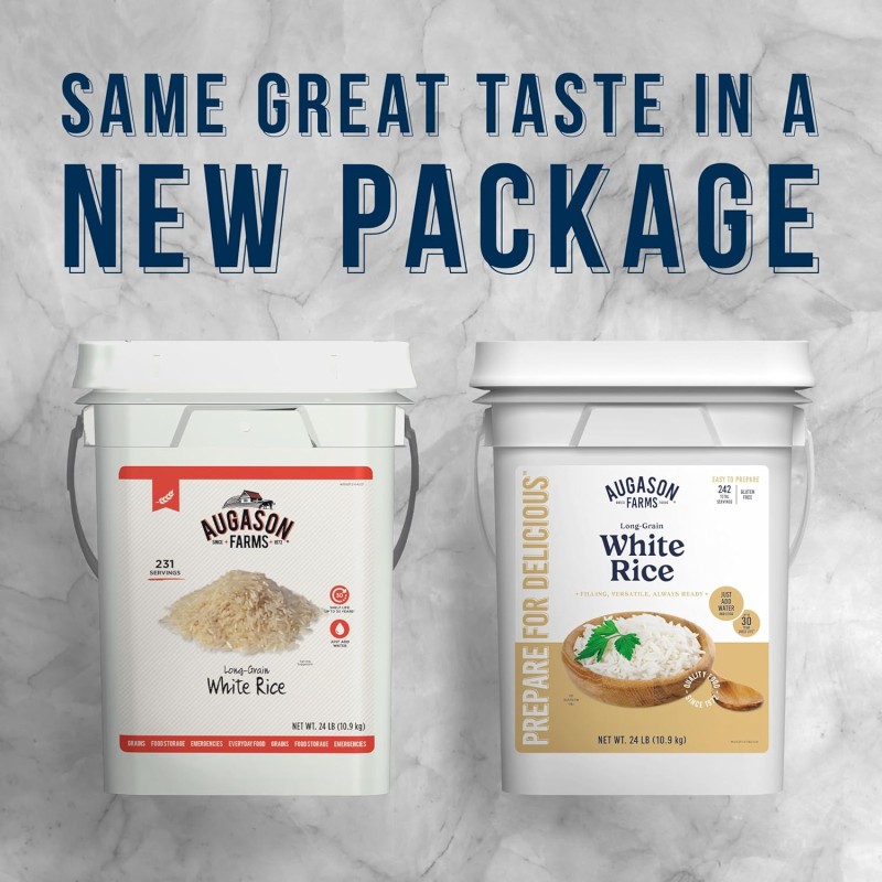 Рис білий довгозернистий з великим терміном придатності до 30 років Augason farms, 242 порції