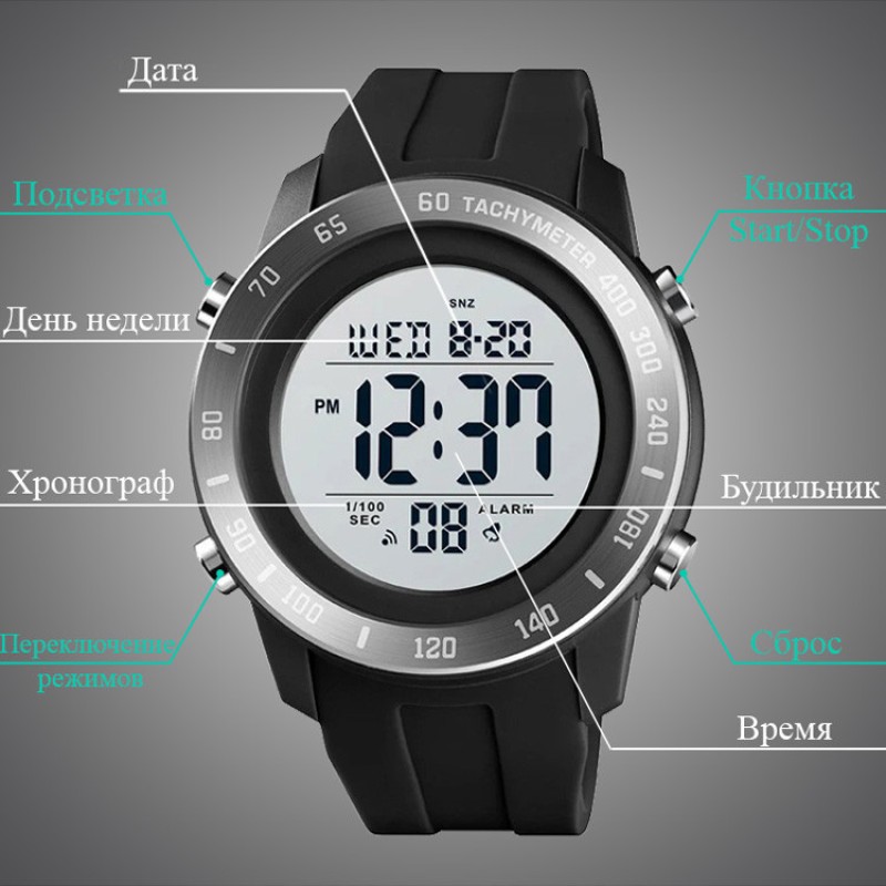 Годинник наручний Skmei 1524 Чорний