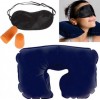 Набір 3 в 1 Подушка Маска Беруші Надувна Подушка Travel