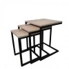 Комплект журнальних столиків GoodsMetall у стилі Лофт 500х400х400 ЖС182