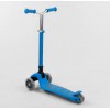 Самокат триколісний Best Scooter складане алюмінієве кермо, 4 колеса PU зі світлом Blue (102319)