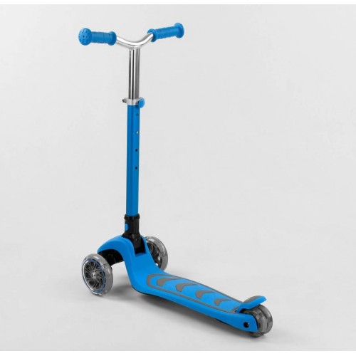 Самокат триколісний Best Scooter складане алюмінієве кермо, 4 колеса PU зі світлом Blue (102319) Самокат триколісний Best Scooter складане алюмінієве кермо, 4 колеса PU зі світлом Blue (102319)