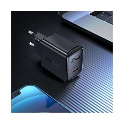 Зарядное устройство Acefast Model A21 USB-C PD30W Max GaN Gharger 3A Black Зарядное устройство Acefast Model A21 USB-C PD30W Max GaN Gharger 3A Black
