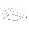 Стельовий світильник Candellux Luxan 29x29x5.5 см Чорний (10-06707)