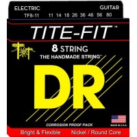 Струни для електрогітари DR TF8-11 Tite-Fit Nickel Plated Heavy Electric 8 Strings 11/80 Струни для електрогітари DR TF8-11 Tite-Fit Nickel Plated Heavy Electric 8 Strings 11/80