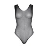 Leg Avenue Rhinestone fishnet bodysuit OS Black