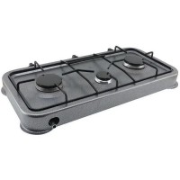Газова плита настільна Domotec MS-6603 3 конфорки 5400W Grey