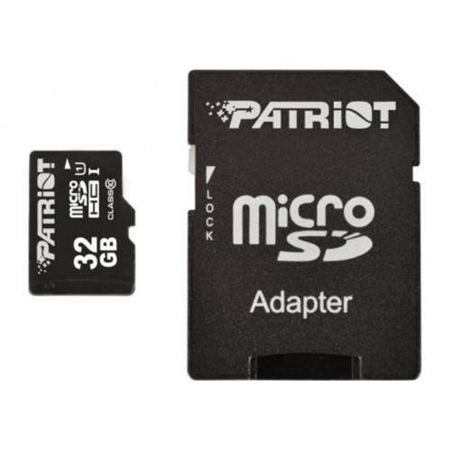 Карта пам'яті MicroSDHC 32GB UHS-I Class 10 Patriot LX + SD-adapter (PSF32GMCSDHC10) в інтернет супермаркеті PbayMarket!