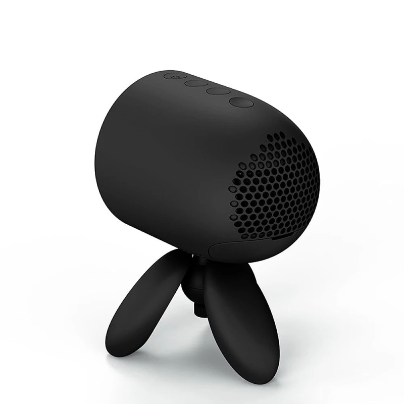 Міні відео-проектор світлодіодний з динаміком YG220 з регульованою підставкою триноги та підтримкою 1080P Чорний