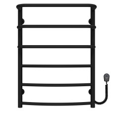 Рушникосушарка електрична Каскад Дуга П6 500х700 Deffi Чорний EF16 (C.KD.70.50.6.E.B.R.5)