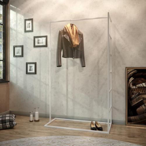 Стійка для одягу GoodsMetall у стилі Лофт 1700х1000х450мм ВШ129 Стійка для одягу GoodsMetall у стилі Лофт 1700х1000х450мм ВШ129