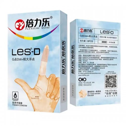 Рельєфні ароматизовані презервативи для пальців Pleasure More LES-D 8 шт в інтернет супермаркеті PbayMarket!