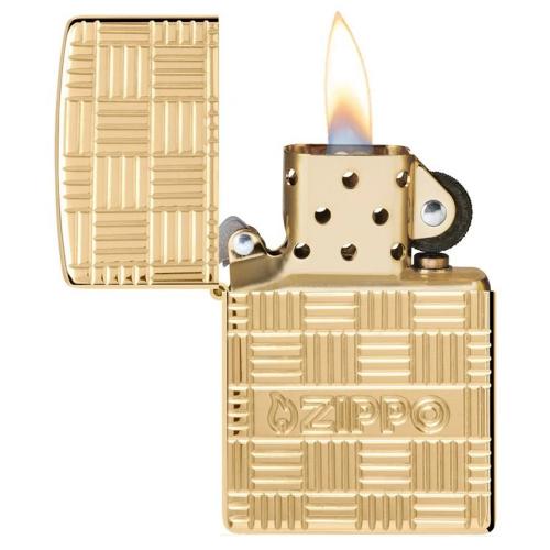 Запальничка бензинова Zippo Basketweave Design Золотистий (46274)