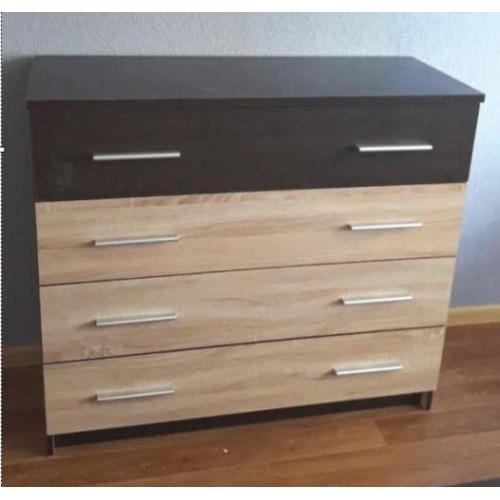 Комод Меблі Сервіс 4Ш Вероніка Дуб самоа + Венге темний Комод Меблі Сервіс 4Ш Вероніка Дуб самоа + Венге темний