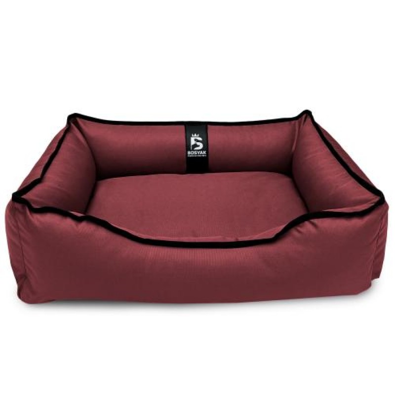 Лежак ліжко для собак та котів EGO Bosyak Waterproof S 65x55 Бордовий (спальне місце для собак та котів)