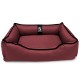 Лежак ліжко для собак та котів EGO Bosyak Waterproof S 65x55 Бордовий (спальне місце для собак та котів)