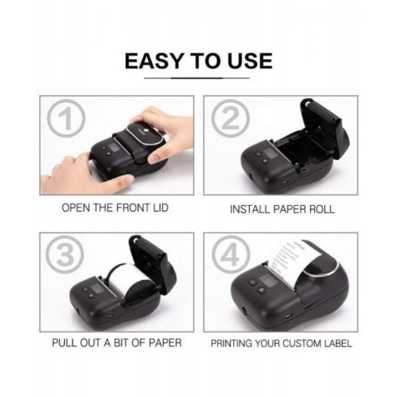 Принтер для термоетикеток Phomemo M110 Label Maker Сірий