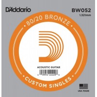 Струна D'Addario BW052 80/20 Bronze .052 Струна D'Addario BW052 80/20 Bronze .052