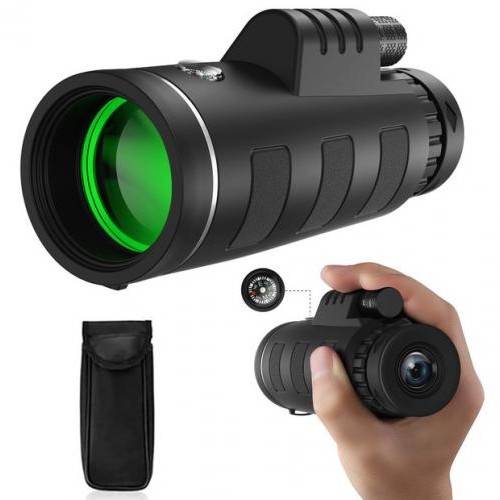 Монокуляр для смартфона та полювання вологозахищений No Brand 40x60 HD1500m/950m Чорний (2104618582)