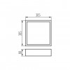 Стельовий світильник Kanlux Mersa 30.5x30.5x8 см Біло-чорний (Kan29050)