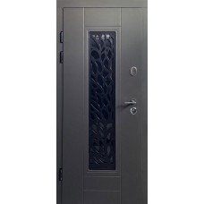 Двері вхідні Ваш Вид Остін фарба RAL 8019/Спил попелястий 850,950х2040х100 Ліве/Праве