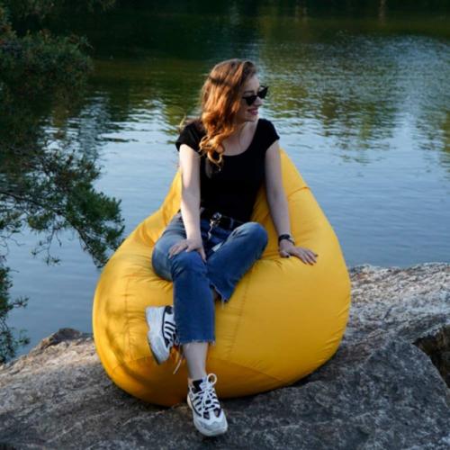 Крісло Мішок Груша Оксфорд 150х100 Студія Комфорту Великий жовтий Крісло Мішок Груша Оксфорд 150х100 Студія Комфорту Великий жовтий