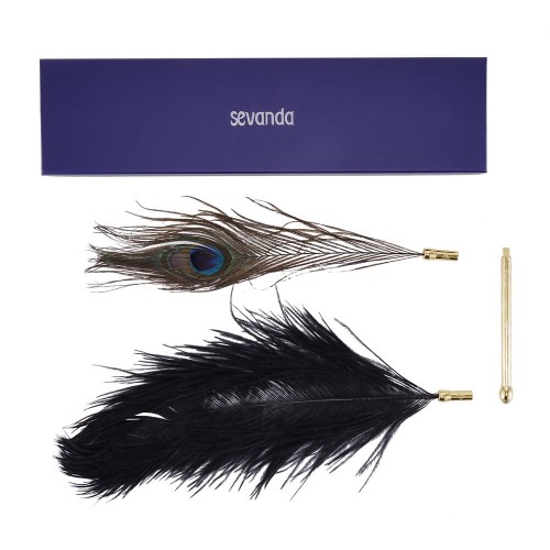 Лоскітка LOCKINK SEVANDA Natural Peacock Flirting Feather Tickler, перо павича