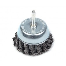 Щітка Polax торцева по металу для дриля пучки витого плетеного сталевого дроту 1/4