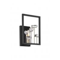 Настінний світильник Zumaline Caroline 12x20x27 см Чорно-золотистий (ZuW0541-01A-SDAC)