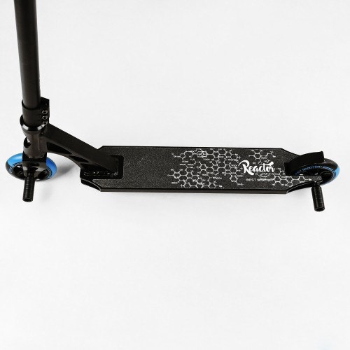 Самокат трюковий пеги алюмінієвий диск та дека колеса Best Scooter Reactor HIC-система PU Black and blue (112770)
