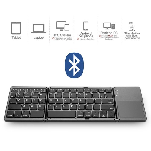 Бездротова складана клавіатура з сенсорною панеллю Sandy Gforse IQ – 75 (624) в інтернет супермаркеті PbayMarket!